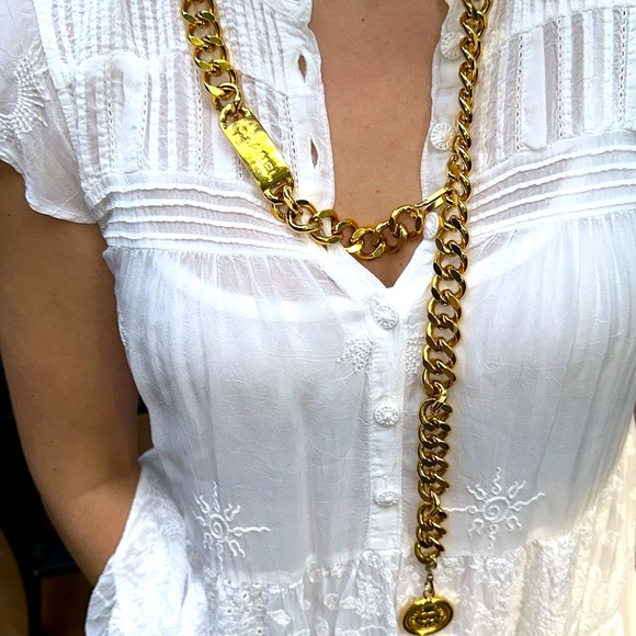 CHANEL Vintage Gold Coin Chain Belt or Necklace w/ COA - Picture 1 of 12